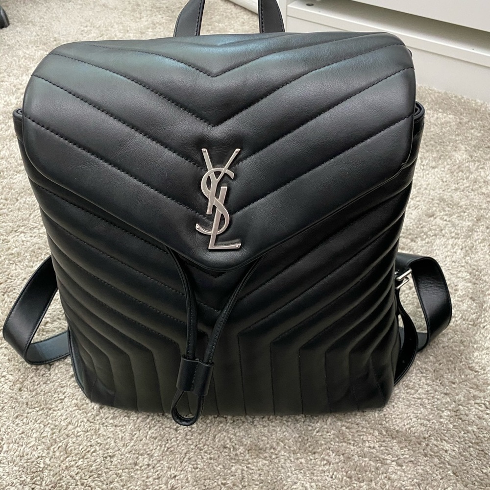 Ysl Lou Lou backpack in calfskin black